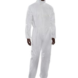 Tuta Monouso di Protezione Chimica Bianca in Laminato DPI CAT III Tipo 5B 6 B - 1