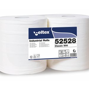 Rotolo Industriale 2 Veli Pura Cellulosa Celtex 800 Strappi 304 Mt 2 Pezzi
