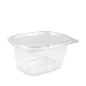 Vaschetta Gastronomia Ovale in Pet con Coperchio Incernierato 1000 CC 50 Pezzi - 1