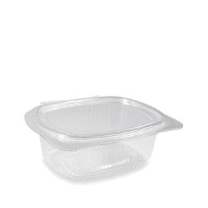 Vaschetta Gastronomia Ovale in Pet con Coperchio Incernierato 500 CC 75 Pezzi - 1