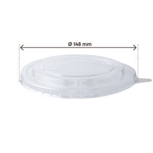 Coperchio Monouso in Pet Riciclabile per Insalatiera  Ø148 mm 50 Pezzi - 1