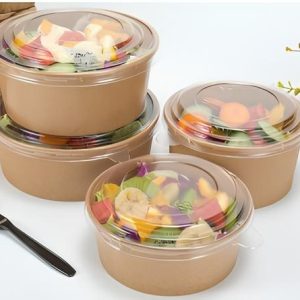 Coperchio Monouso in Pet Riciclabile per Insalatiera  Ø185 mm 50 Pezzi - 3