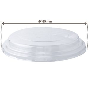 Coperchio Monouso in Pet Riciclabile per Insalatiera  Ø185 mm 50 Pezzi - 1
