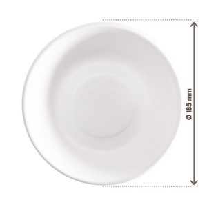 Piatto Fondo Monouso Polpa di Cellulosa Compostabile  Ø185 mm 680 ml 50 PZ