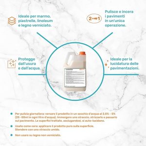 Allegrini Lavaincera Detergente Cerante per Pavimenti 5 Kg - 2