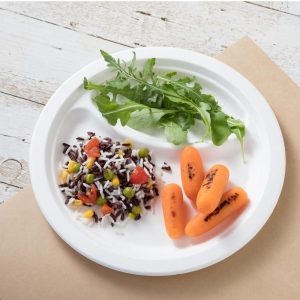 Piatto Tondo Biscomparto in Polpa di Cellulosa Compostabile Ø230 mm 50 PZ - 2