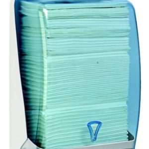 Amalfi Dispenser Asciugamani Piegati ABS Blu con Chiave Capacità 600 Piegati