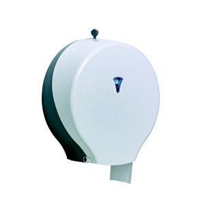 Cantù Dispenser Carta Igienica Maxi Jumbo in ABS Bianco Chiusura a Chiave