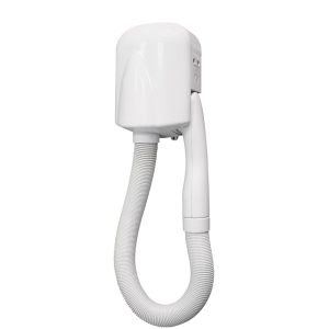 TINY 700W Asciugacapelli in ABS Bianco con Tubo Flessibile e Presa Rasoio