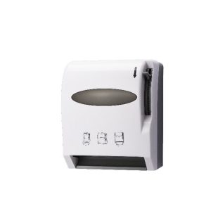 Dispenser a Leva di Carta Asciugamani a Rotolo in ABS Bianco