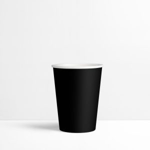 Bicchiere in Cartoncino per Cappuccino da Asporto 9 Oz Nero 270 Ml 50 Pezzi