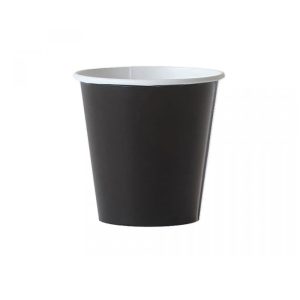 Bicchiere in Cartoncino per Cappuccino da Asporto 6 Oz Nero 180 Ml 50 Pezzi