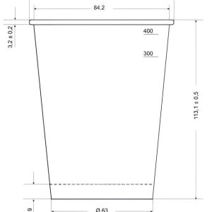 Bicchiere in Cartoncino per Cioccolata Thè da Asporto 12 Oz Nero 360 Ml 50 Pezzi - 2