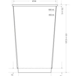 Bicchiere in Cartoncino da Asporto 16 Oz Nero Doppia Parete 480 Ml 50 Pezzi - 2