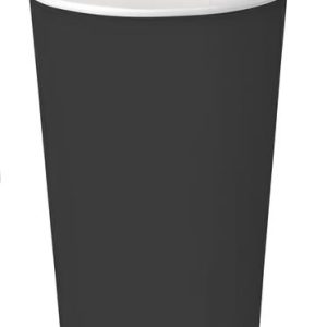 Bicchiere in Cartoncino da Asporto 16 Oz Nero Doppia Parete 480 Ml 50 Pezzi