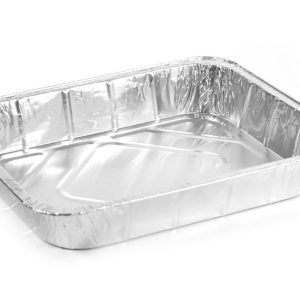 Vaschette Alluminio Bordo G senza Coperchio 8 Porzioni 321x261x41 H 50 Pezzi