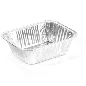 Vaschette Alluminio Bordo G senza Coperchio 1 Porzione 150x125x44 H 100 Pezzi