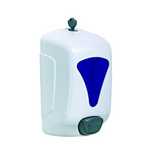 Levita Dispenser Sapone Manuale in ABS Bianco con Finestra 900 Ml