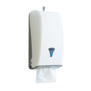 Amalfitano Dispenser Carta Igienica a Fogli in ABS Bianco Capacità 600 Fogli