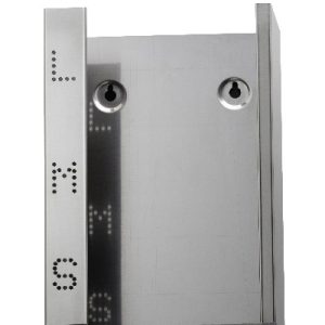 Dispenser Triplo di Guanti Monouso in Acciaio Inox Brillante - 1