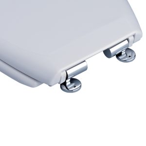 Sedile Copri WC Universale in Thermodur con Chiusura Silenziosa Bianco - 2