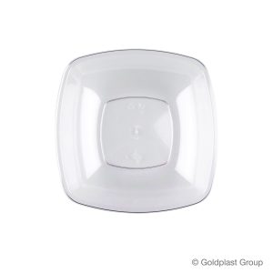 Piatto Fondo Riutilizzabile Trasparente 180 mm 25 Pezzi