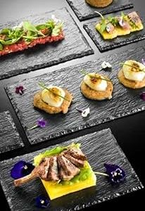 Piatto Rock Grande Nero Riutilizzabile 300x158 mm 10 Pezzi - 3