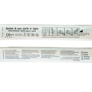 Spatula di Ayre in Legno 18 Cm Sterile DM IS Tipo A 100 Pezzi - 2