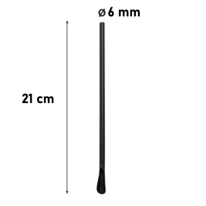 Cannucce per Granita più Cucchiaio Nere in PLA Biodegradabili 250 Pezzi - 2