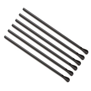 Cannucce per Granita più Cucchiaio Nere in PLA Biodegradabili 250 Pezzi - 1