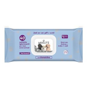 Salviettine Igienizzanti per Cani e Gatti con Clorexidina 40 Pezzi