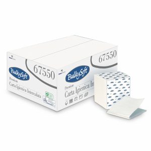 Carta Igienica Intercalata Premium in Cellulosa 2 Veli 9000 Foglietti