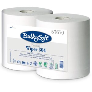 Rotolo Industriale 2 Veli Wiper Roll 304 Cellulosa 800 Strappi 304 Mt 2 Bobine