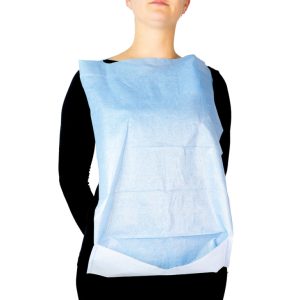 Bavaglio Con Tasca Monouso in Polietilene + Carta DM I 100 Pezzi