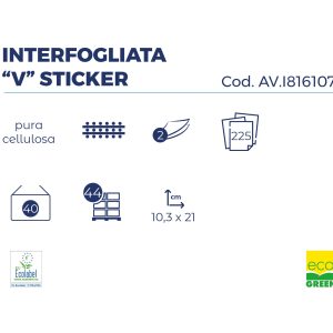 Carta Igienica Intercalata a V 2 Veli Pura Cellulosa 10,6x21 Cm 9000 Foglietti - 2