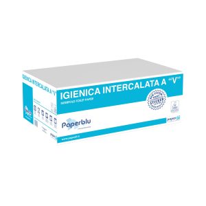Carta Igienica Intercalata a V 2 Veli Pura Cellulosa 10,6x21 Cm 9000 Foglietti - 1