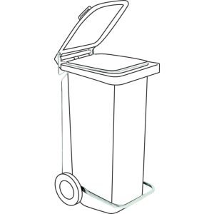 Kit Pedale + Anello in Acciaio Zincato per Bidone Raccolta Differenziata 120 LT - 2
