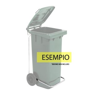Kit Pedale + Anello in Acciaio Zincato per Bidone Raccolta Differenziata 120 LT - 1