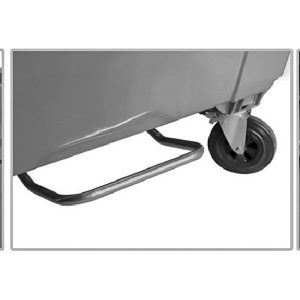 Pedale + Aste In acciaio Zincato per Bidone Industriale carrellato 660 LT - 2