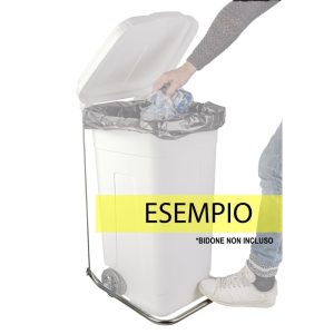 Pedale + Aste In acciaio Zincato per Bidone Industriale carrellato 80 LT - 1