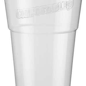 Bicchiere in PLA Biodegradabile Trasparente 630 CC Tacca 0,4 L 50 Pezzi