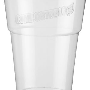 Bicchiere in PLA Biodegradabile Trasparente 570 CC Tacca 0,4 L 50 Pezzi