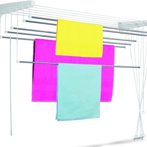 Stendibiancheria Roma Saliscendi in Acciaio Inox Estensibile da 90 a 160 cm - 1