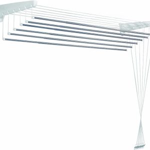 Stendibiancheria Roma Saliscendi in Acciaio Inox Estensibile da 90 a 160 cm - 2