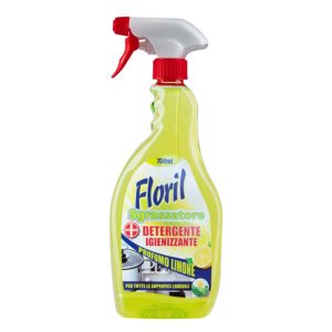 FLORIL SGRASSATORE Detergente Profumato Limone da 750 ML con Trigger