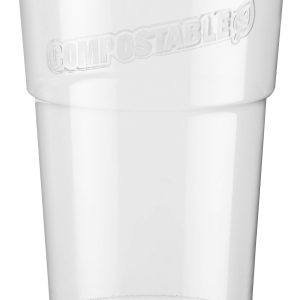 Bicchiere in PLA Biodegradabile Trasparente 300 CC Tacca 0,25 L 50 Pezzi