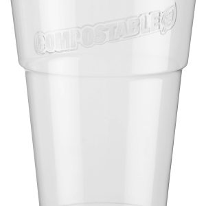 Bicchiere in PLA Biodegradabile Trasparente 350 CC Tacca 0,25 L 50 Pezzi