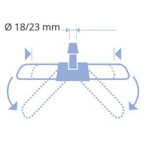 Telaio in Metallo con Snodo e Bocchettone in Plastica 40 Cm - 2