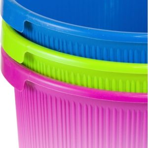 Cestino Gettacarte in Plastica da Ufficio Multicolore 24 Pezzi - 2