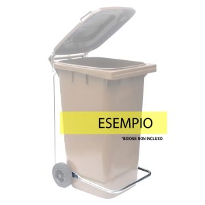 Kit Pedale + Anello in Acciaio Zincato per Bidone Raccolta Differenziata 240 LT - 1